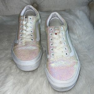 White glitter Vans Sneakers